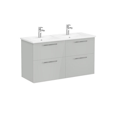 VitrA Root Flat 120 cm Parlak İnci Grisi Lavabo Alt Dolabı - 1