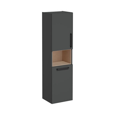 VitrA Root Flat 40 cm Çamaşır Sepetli Mat Fırtına Gri Boy Dolabı - 1