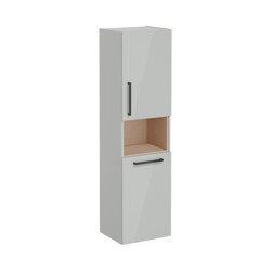 VitrA Root Flat 40 cm Çamaşır Sepetli Parlak İnci Grisi Boy Dolabı - VİTRA