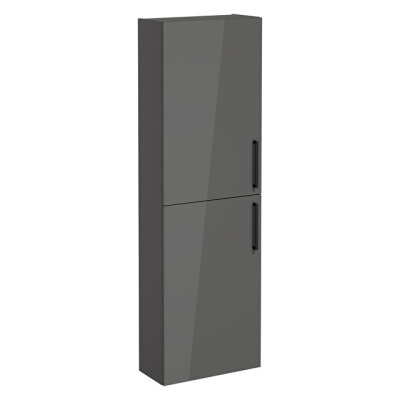 VitrA Root Flat 55 cm Dar Parlak Antrasit Boy Dolabı - 1