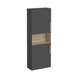 VitrA Root Flat 55 Dar Kısa Mat Fırtına Gri Boy Dolabı - VİTRA