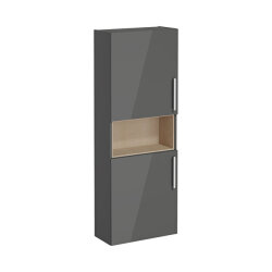 VitrA Root Flat 55 Dar Kısa Parlak Antrasit Boy Dolabı - VİTRA