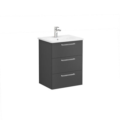 VitrA Root Flat 60 cm Mat Fırtına Gri Lavabo Alt Dolabı - 1