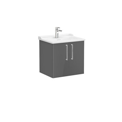VitrA Root Flat 60 cm Parlak Antrasit Lavabo Alt Dolabı - 1
