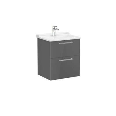 VitrA Root Flat 60 cm Parlak Antrasit Lavabo Alt Dolabı - 1
