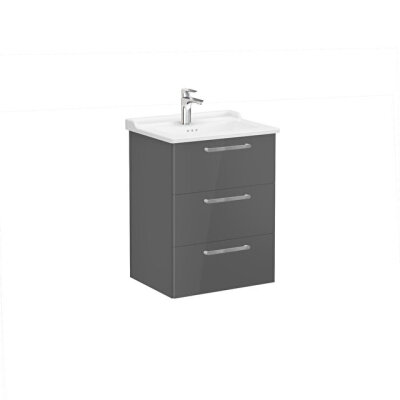 VitrA Root Flat 60 cm Parlak Antrasit Lavabo Alt Dolabı - 1