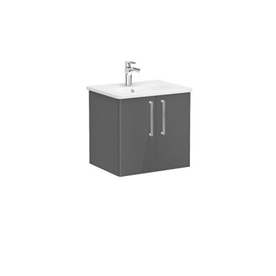 VitrA Root Flat 60 cm Parlak Antrasit Lavabo Alt Dolabı - 1