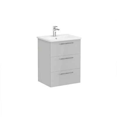 VitrA Root Flat 60 cm Parlak İnci Grisi Lavabo Alt Dolabı - 1