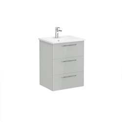 VitrA Root Flat 60 cm Parlak İnci Grisi Lavabo Alt Dolabı - VİTRA