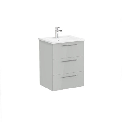 VitrA Root Flat 60 cm Parlak İnci Grisi Lavabo Alt Dolabı - 1