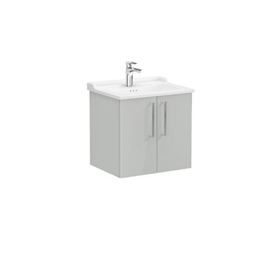 VitrA Root Flat 60 cm Parlak İnci Grisi Lavabo Alt Dolabı - 1