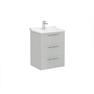 VitrA Root Flat 60 cm Parlak İnci Grisi Lavabo Alt Dolabı - 1