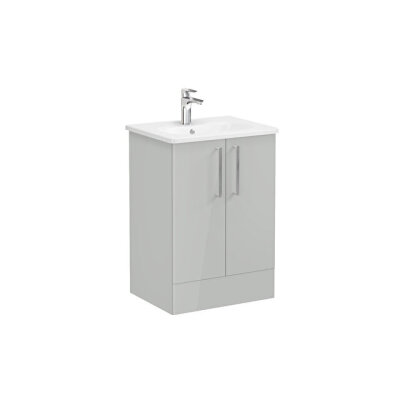 VitrA Root Flat 60 cm Parlak İnci Grisi Lavabo Alt Dolabı - 1