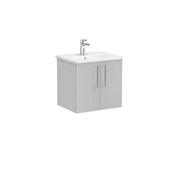 VitrA Root Flat 60 cm Parlak İnci Grisi Lavabo Alt Dolabı - VİTRA