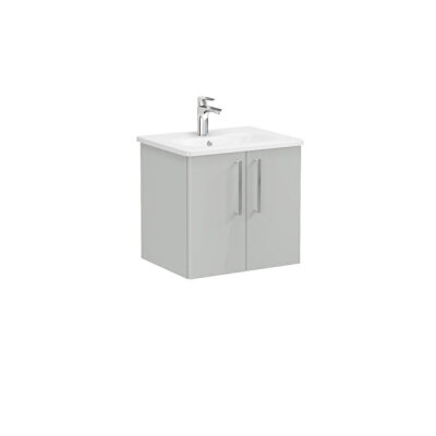 VitrA Root Flat 60 cm Parlak İnci Grisi Lavabo Alt Dolabı - 1