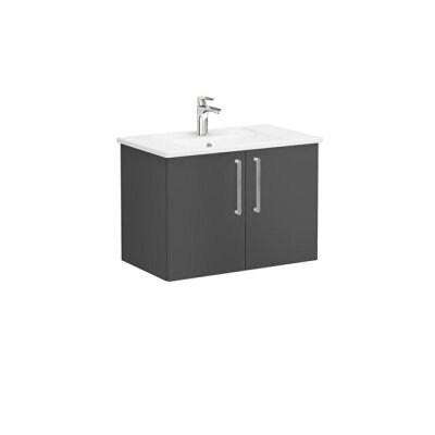 VitrA Root Flat 80 cm Mat Fırtına Gri Lavabo Alt Dolabı - 1