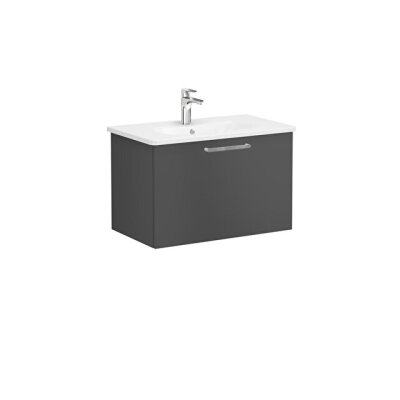 VitrA Root Flat 80 cm Mat Fırtına Gri Lavabo Alt Dolabı - 1