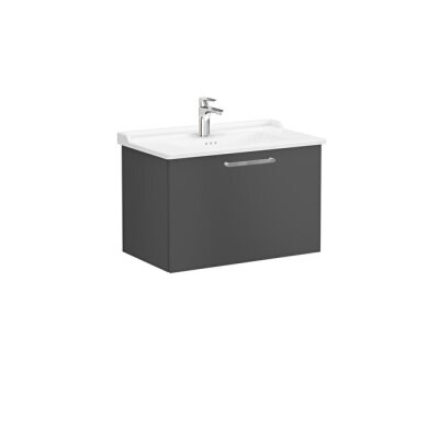 VitrA Root Flat 80 cm Mat Fırtına Gri Lavabo Alt Dolabı - 1