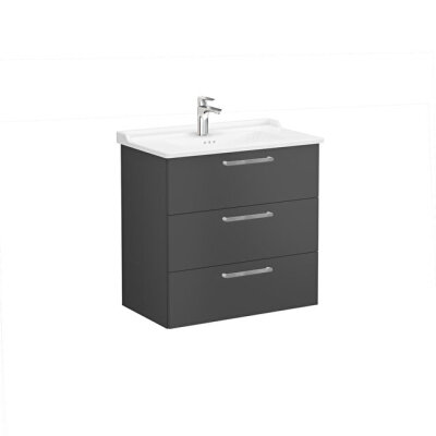 VitrA Root Flat 80 cm Mat Fırtına Gri Lavabo Alt Dolabı - 1