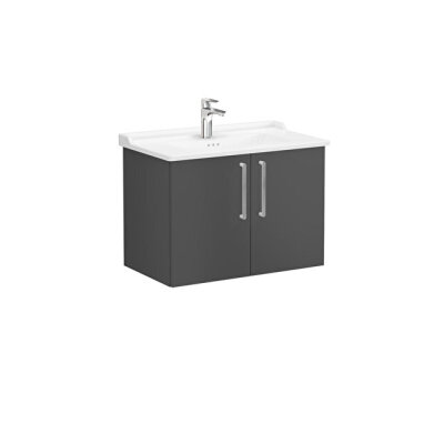 VitrA Root Flat 80 cm Mat Fırtına Gri Lavabo Alt Dolabı - 1