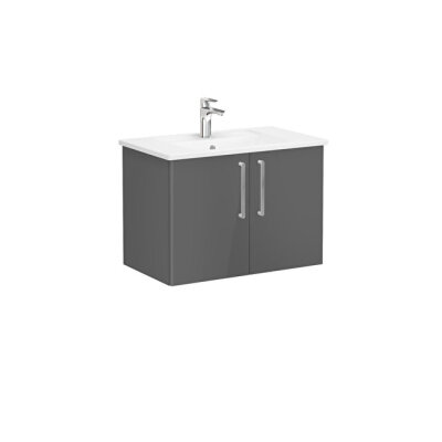 VitrA Root Flat 80 cm Parlak Antrasit Lavabo Alt Dolabı - 1