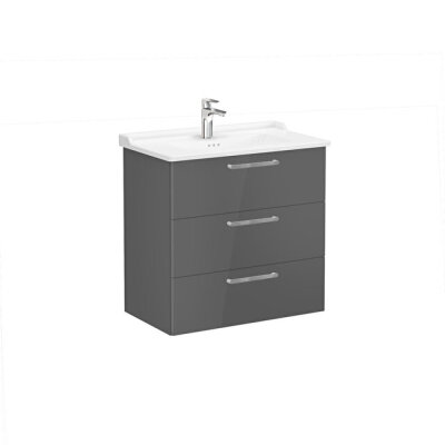 VitrA Root Flat 80 cm Parlak Antrasit Lavabo Alt Dolabı - 1