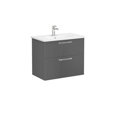 VitrA Root Flat 80 cm Parlak Antrasit Lavabo Alt Dolabı - 1