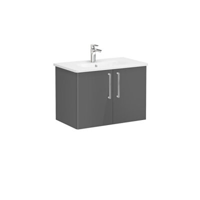 VitrA Root Flat 80 cm Parlak Antrasit Lavabo Alt Dolabı - 1