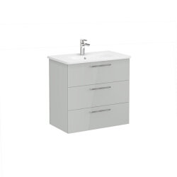 VitrA Root Flat 80 cm Parlak İnci Grisi Lavabo Alt Dolabı - VİTRA