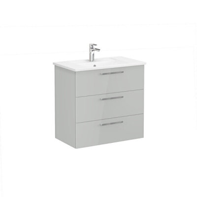 VitrA Root Flat 80 cm Parlak İnci Grisi Lavabo Alt Dolabı - 1