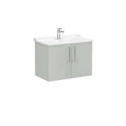 VitrA Root Flat 80 cm Parlak İnci Grisi Lavabo Alt Dolabı - VİTRA
