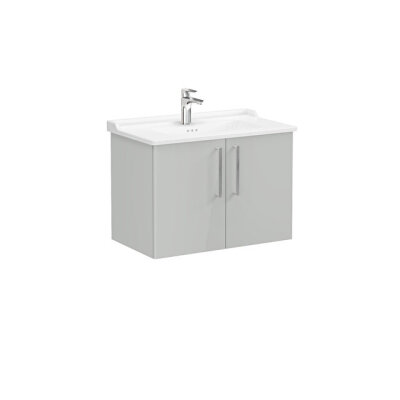 VitrA Root Flat 80 cm Parlak İnci Grisi Lavabo Alt Dolabı - 1