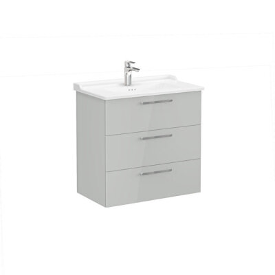 VitrA Root Flat 80 cm Parlak İnci Grisi Lavabo Alt Dolabı - 1