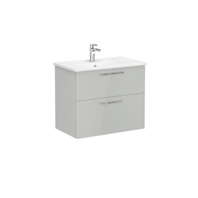 VitrA Root Flat 80 cm Parlak İnci Grisi Lavabo Alt Dolabı - 1