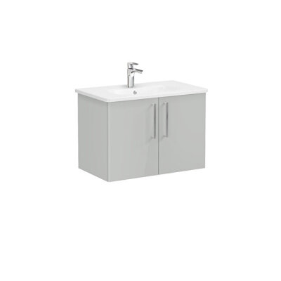 VitrA Root Flat 80 cm Parlak İnci Grisi Lavabo Alt Dolabı - 1