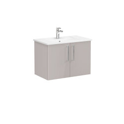 VitrA Root Flat 80 cm Parlak Sahra Beji Lavabo Alt Dolabı - VİTRA