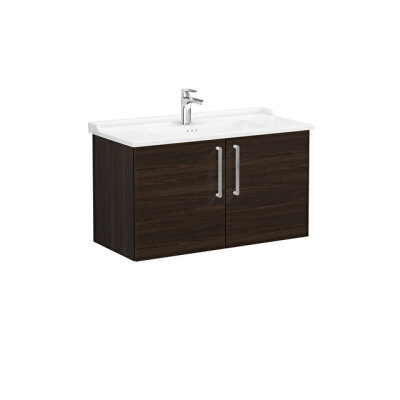 VitrA Root Flat Kapaklı 100 cm Ceviz Lavabo Alt Dolabı - 1