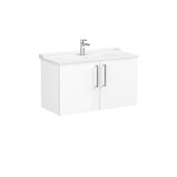 VitrA Root Flat Kapaklı 100 cm Parlak Beyaz Lavabo Alt Dolabı - VİTRA