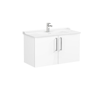 VitrA Root Flat Kapaklı 100 cm Parlak Beyaz Lavabo Alt Dolabı - 1
