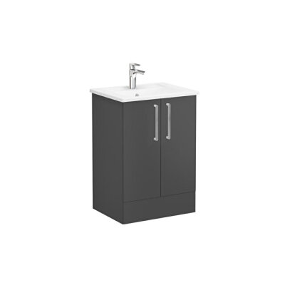 VitrA Root Flat Kapaklı 60 cm Mat Fırtına Gri Lavabo Alt Dolabı - 1