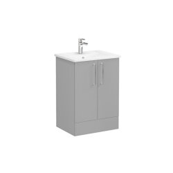 VitrA Root Flat Kapaklı 60 cm Mat Kaya Gri Lavabo Alt Dolabı - VİTRA
