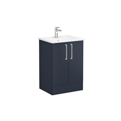 VitrA Root Flat Kapaklı 60 cm Mat Lacivert Lavabo Alt Dolabı - 1