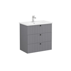 VitrA Root Groove, Lavabo Dolabı, 80 cm, 3 Çekmeceli - VİTRA