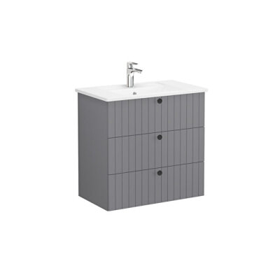 VitrA Root Groove, Lavabo Dolabı, 80 cm, 3 Çekmeceli - 1