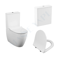 Vitra Sento Rim-ex Kanalsız Duvara Tam Dayalı Klozet Seti(Klozet+ Rezervuar+Kapak+İçset) - 