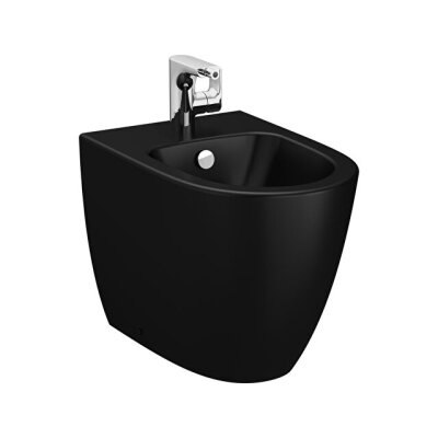 VitrA Sento Yerden Duvara Tam Dayalı Yerden Bide Mat Siyah, 54 cm - 1