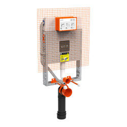 VitrA V8 Asma Klozetler için Gömme Rezervuar 8 cm, 3/6 L Metal Ayaksız - VİTRA