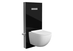 VitrA Vitrus Asma Klozetler için Cam Rezervuar Stop Valfli 2,5/4 L Siyah - 1