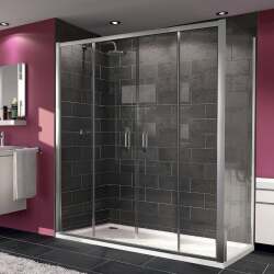 X1 Çift Sürgülü Kapılı İki Duvar Arası Cam Duşakabinler - HÜPPE